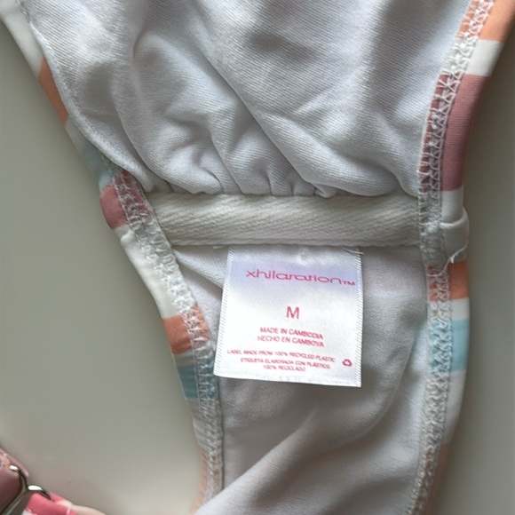 xhilaration bikini set size medium pastel stripes - Picture 7 of 7